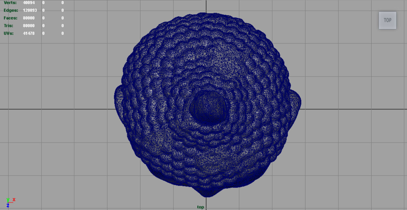 Ancient Buddha Head Low-poly 3D model_7