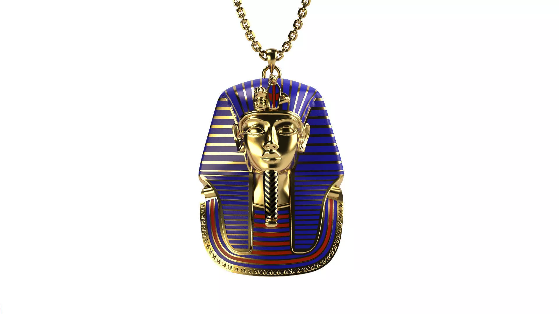 King Tut Pendant 3D print model_0