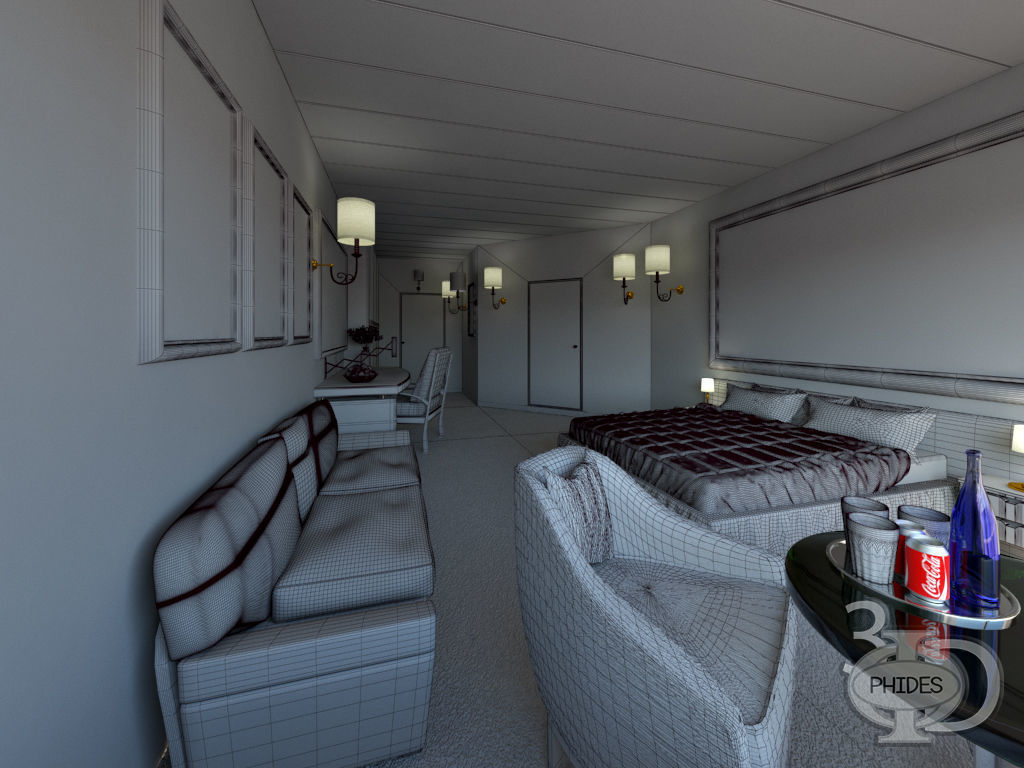 Ship cabin 3D model_3