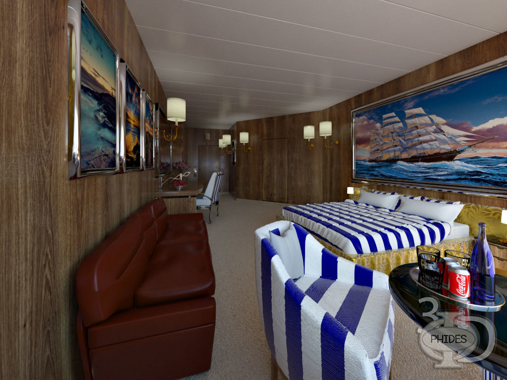 Ship cabin 3D model_2