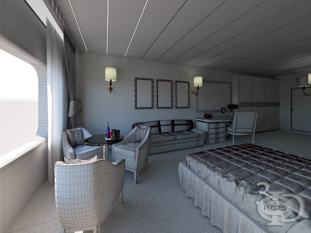Ship cabin 3D model_4