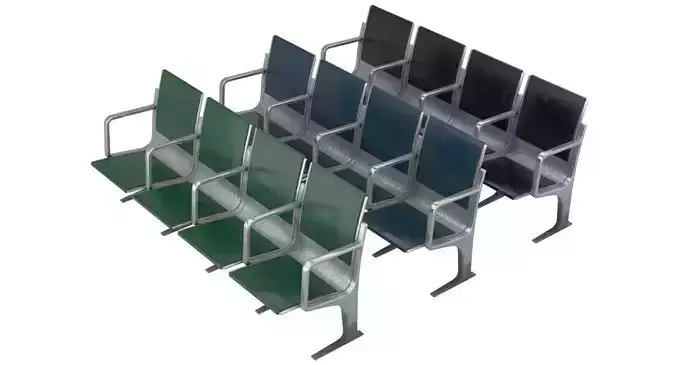 Waiting Chair 1 Low-poly 3D model