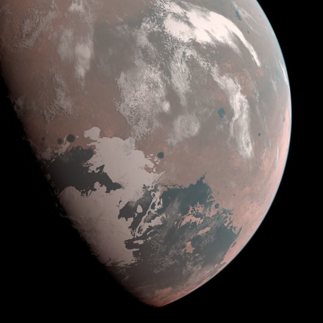 Alien planet model 1 - 16k photorealistic -warm superterran Low-poly 3D model_6