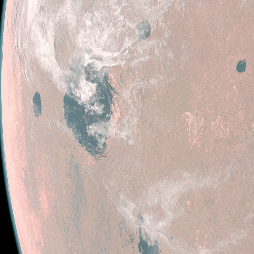 Alien planet model 1 - 16k photorealistic -warm superterran Low-poly 3D model_5