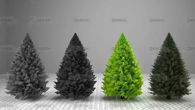 Christmas tree collection 3D model