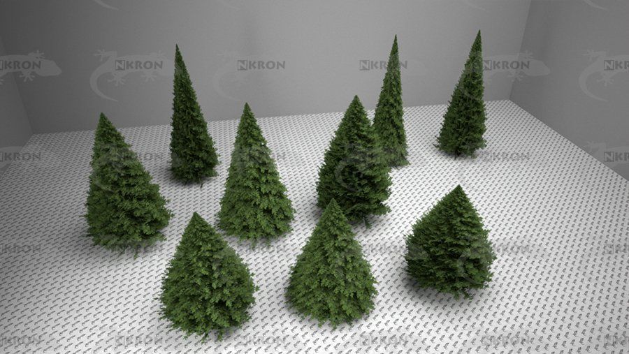 Christmas tree collection 3D model_3