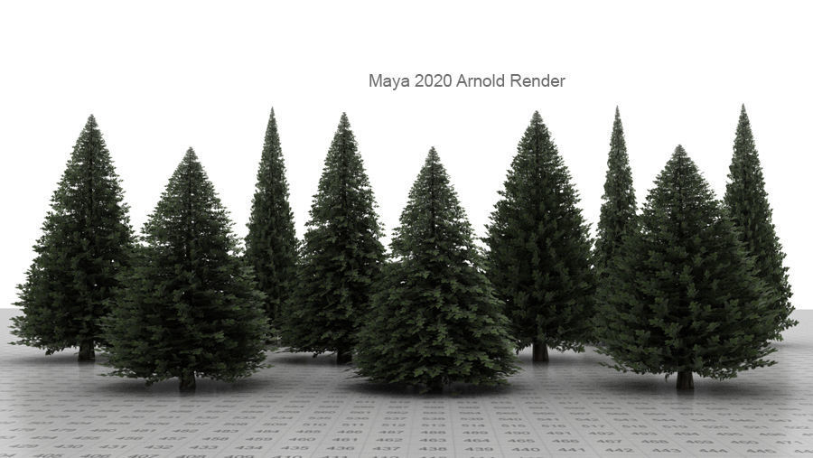 Christmas tree collection 3D model_7