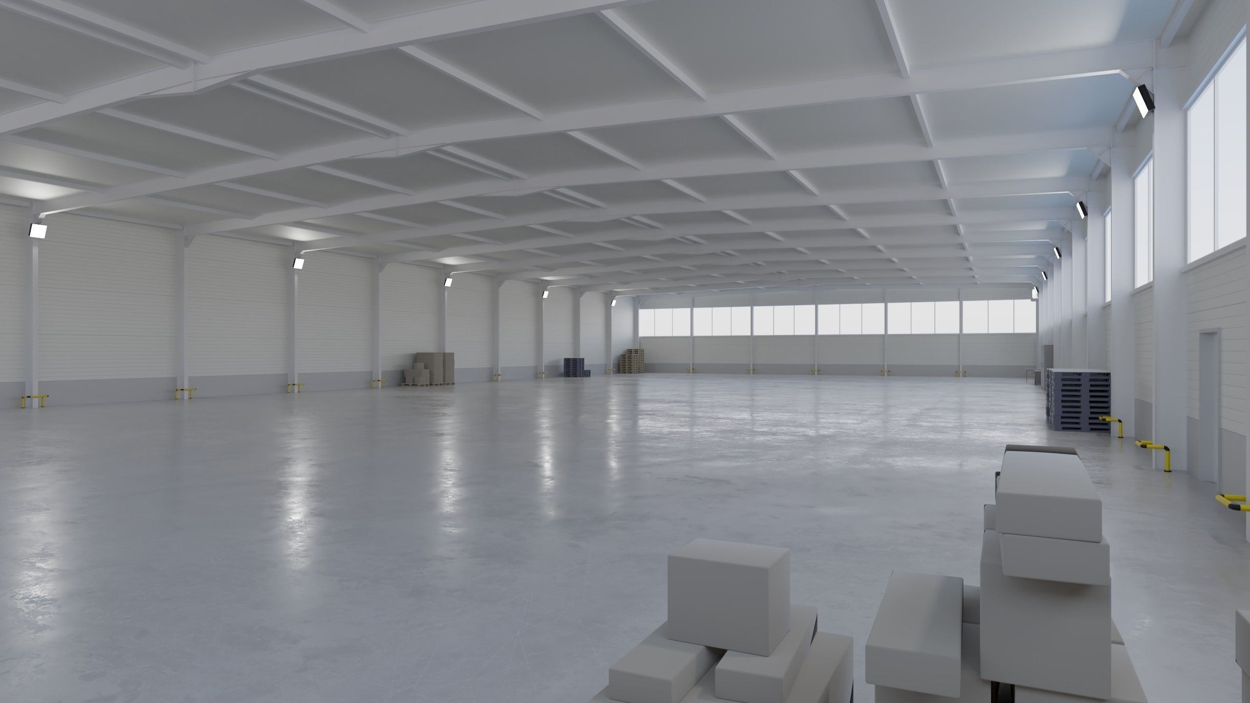 Warehouse Interior 5 Low-poly 3D model_5