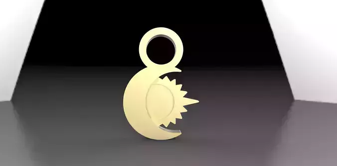 Sun and Moon Pendant 3D print model