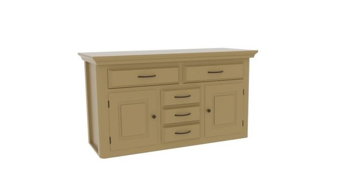 Canterbury Oak Large Sideboard Free Free low-poly 3D model