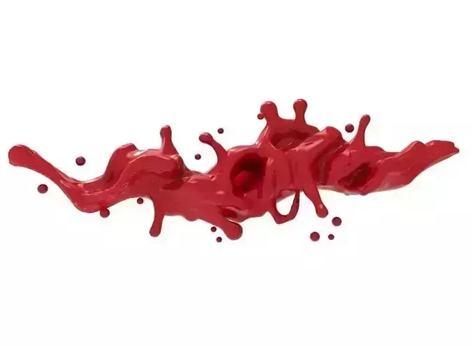 Blood Splash Low-poly 3D model