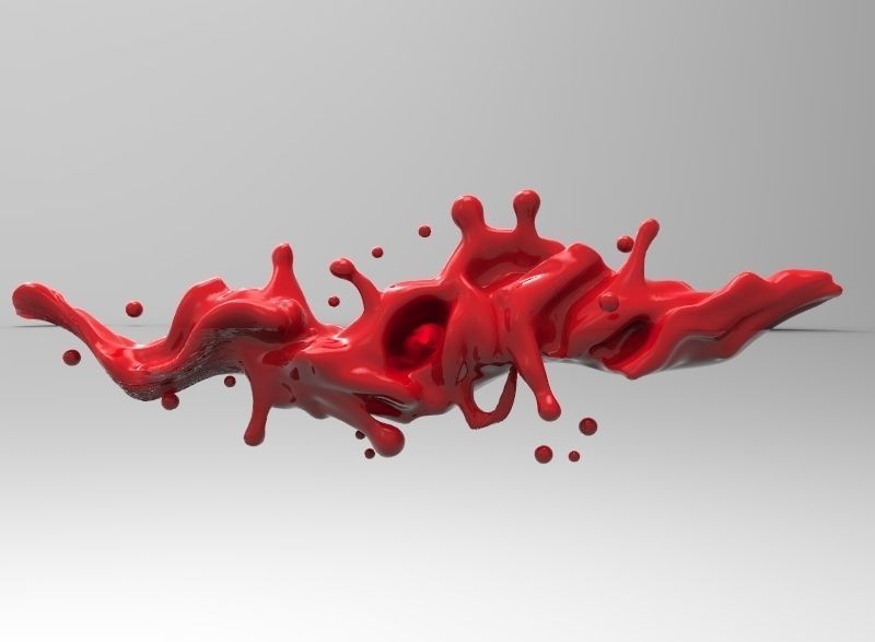Blood Splash Low-poly 3D model_1