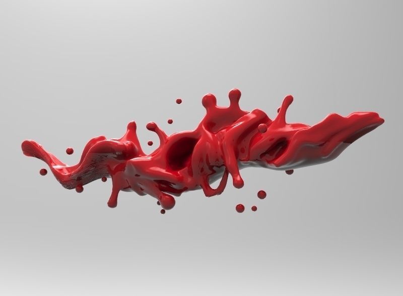 Blood Splash Low-poly 3D model_3
