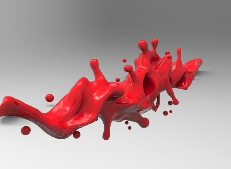 Blood Splash Low-poly 3D model_2