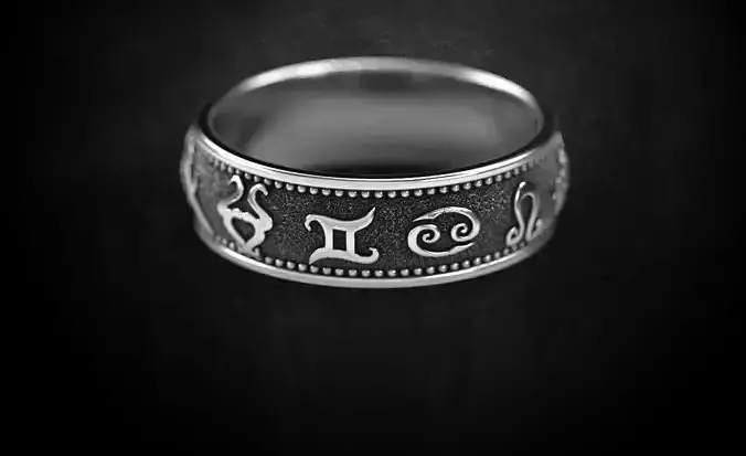 Ring of the Zodiacs fashion ring many sizes 223 3D print model