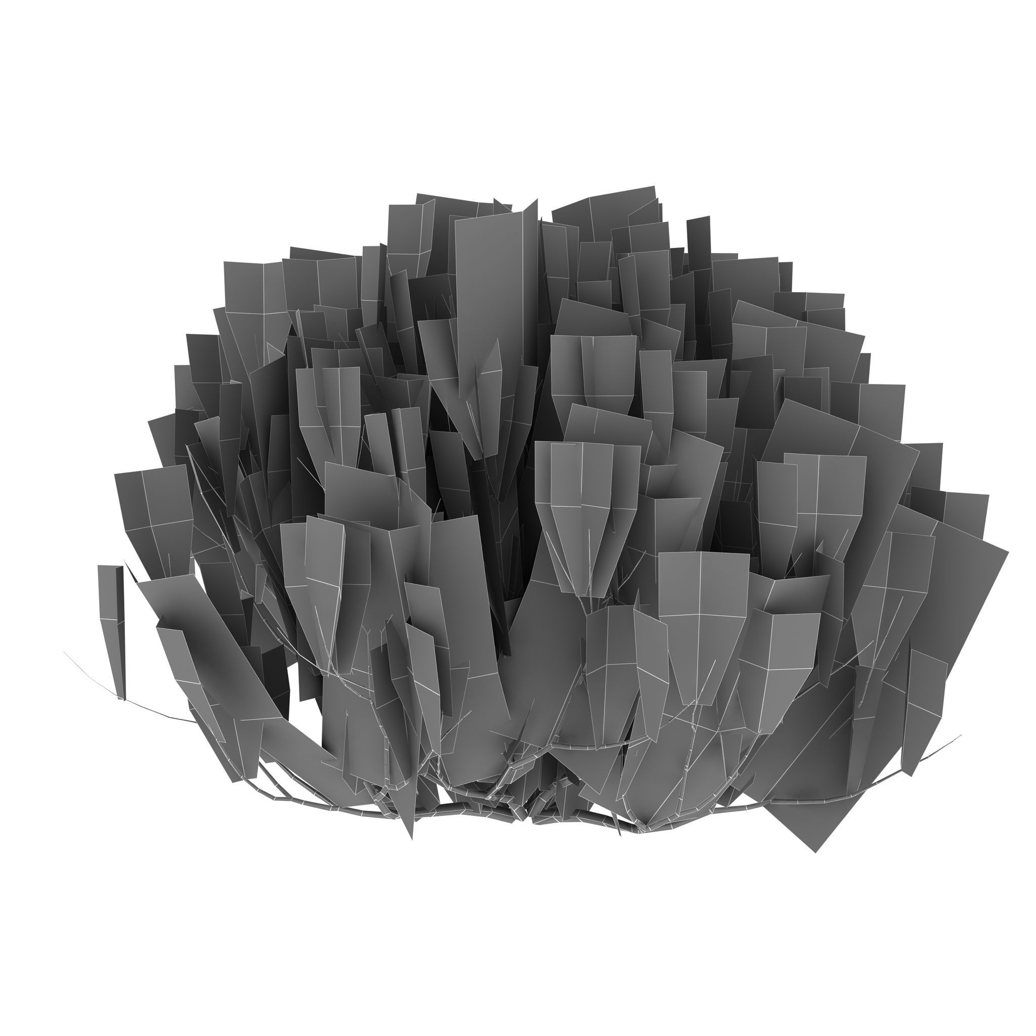 Burning bush Low-poly 3D model_7