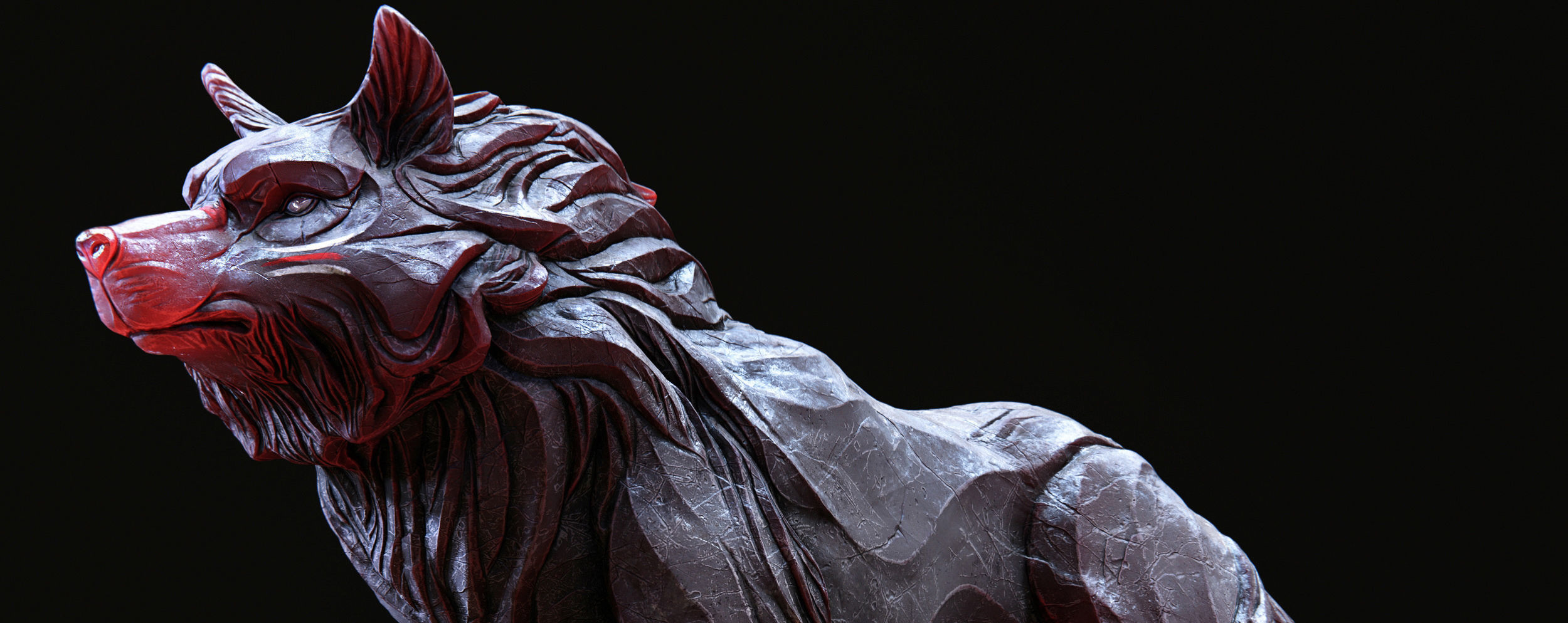 Wolf shaman PBR lowpoly Low-poly 3D model_5