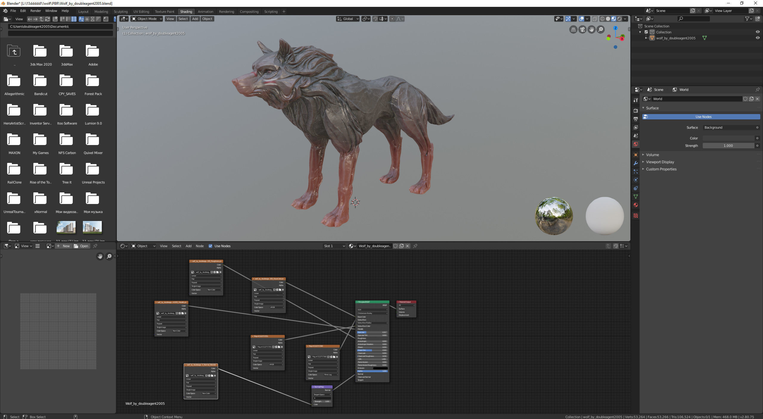 Wolf shaman PBR lowpoly Low-poly 3D model_10