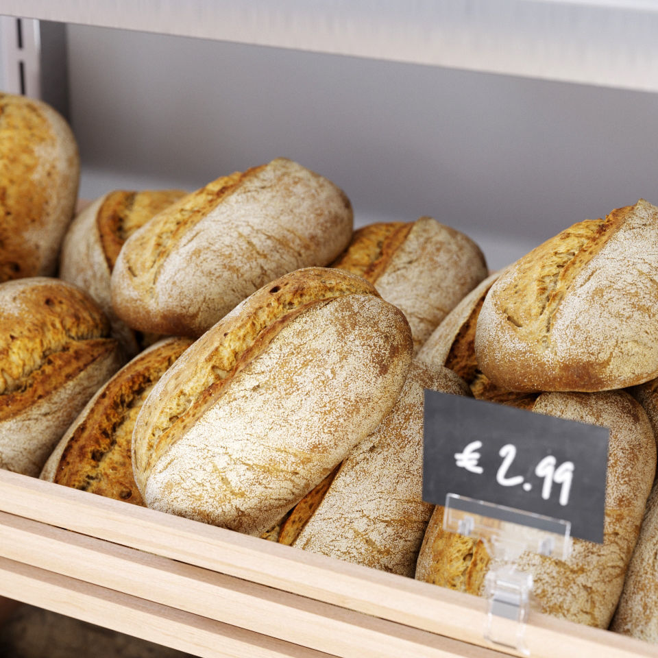 Bread display racks 3D model_3