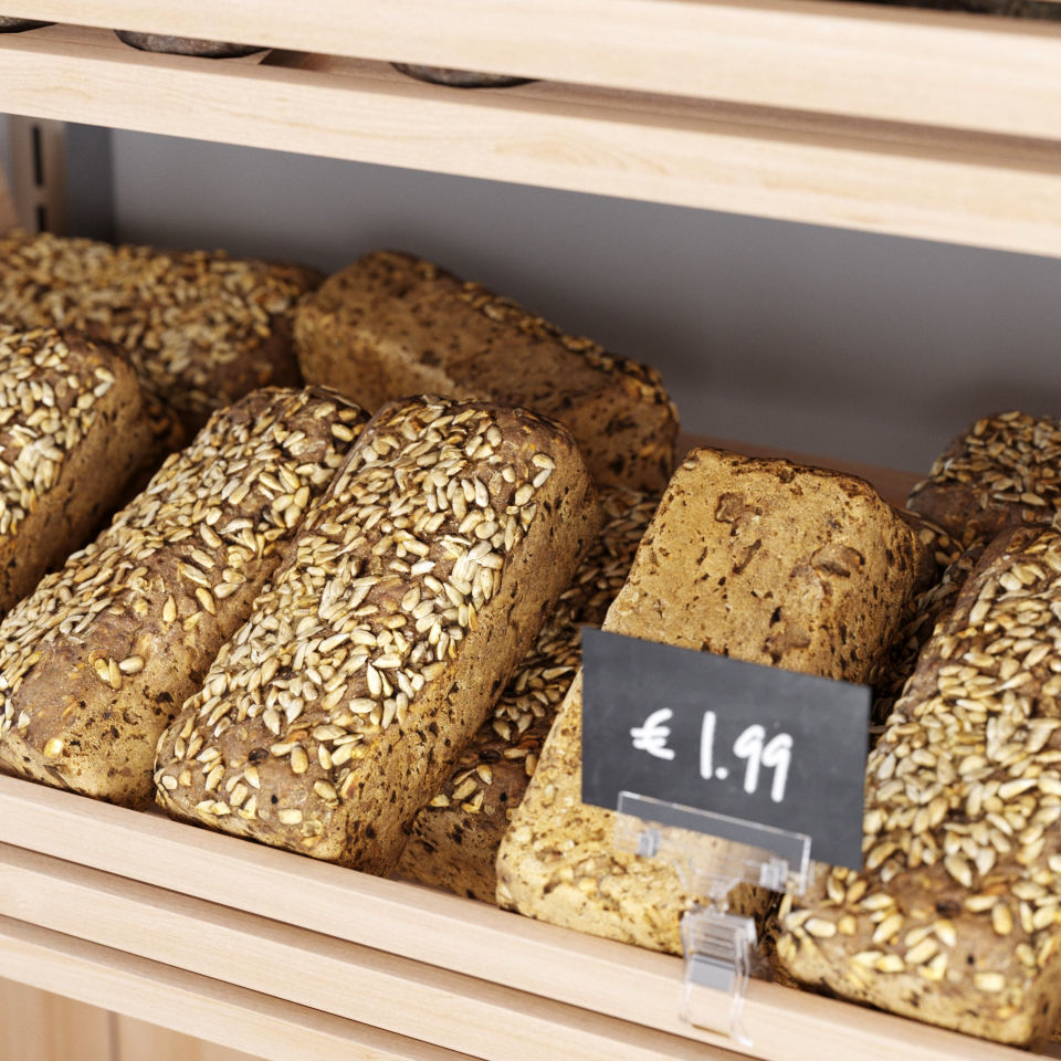 Bread display racks 3D model_1