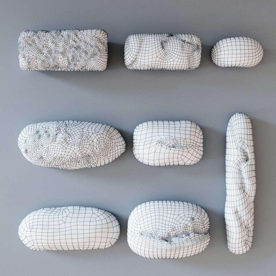 Bread display racks 3D model_7