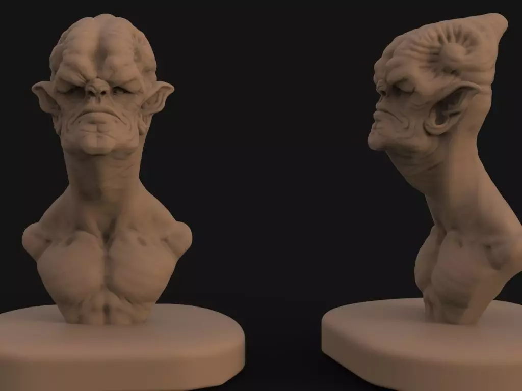 Alien concept 3D print model_0