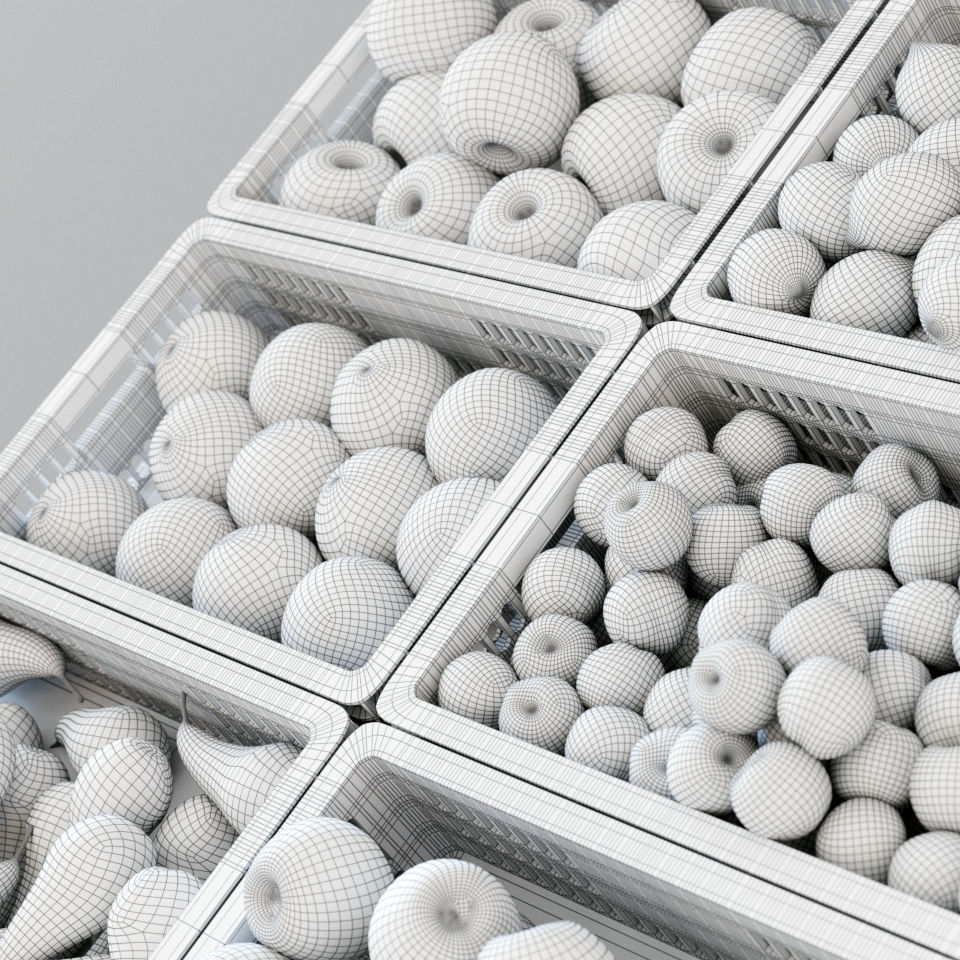 Fruit display rack 3D model_3