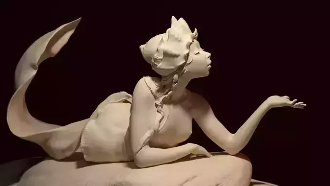 Mermaid Fountain 3D print model