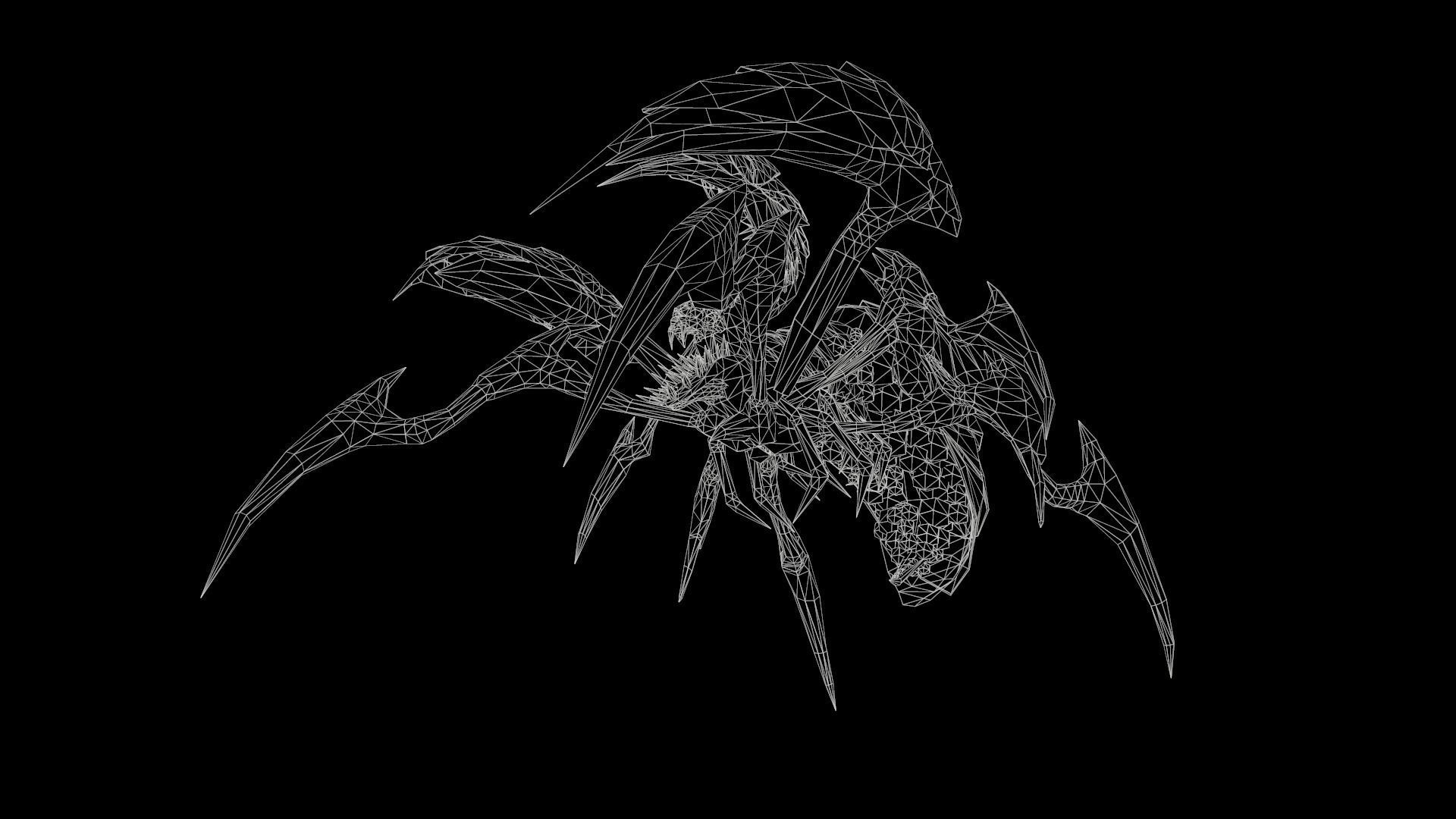 dreadful beetle Low-poly 3D model_10