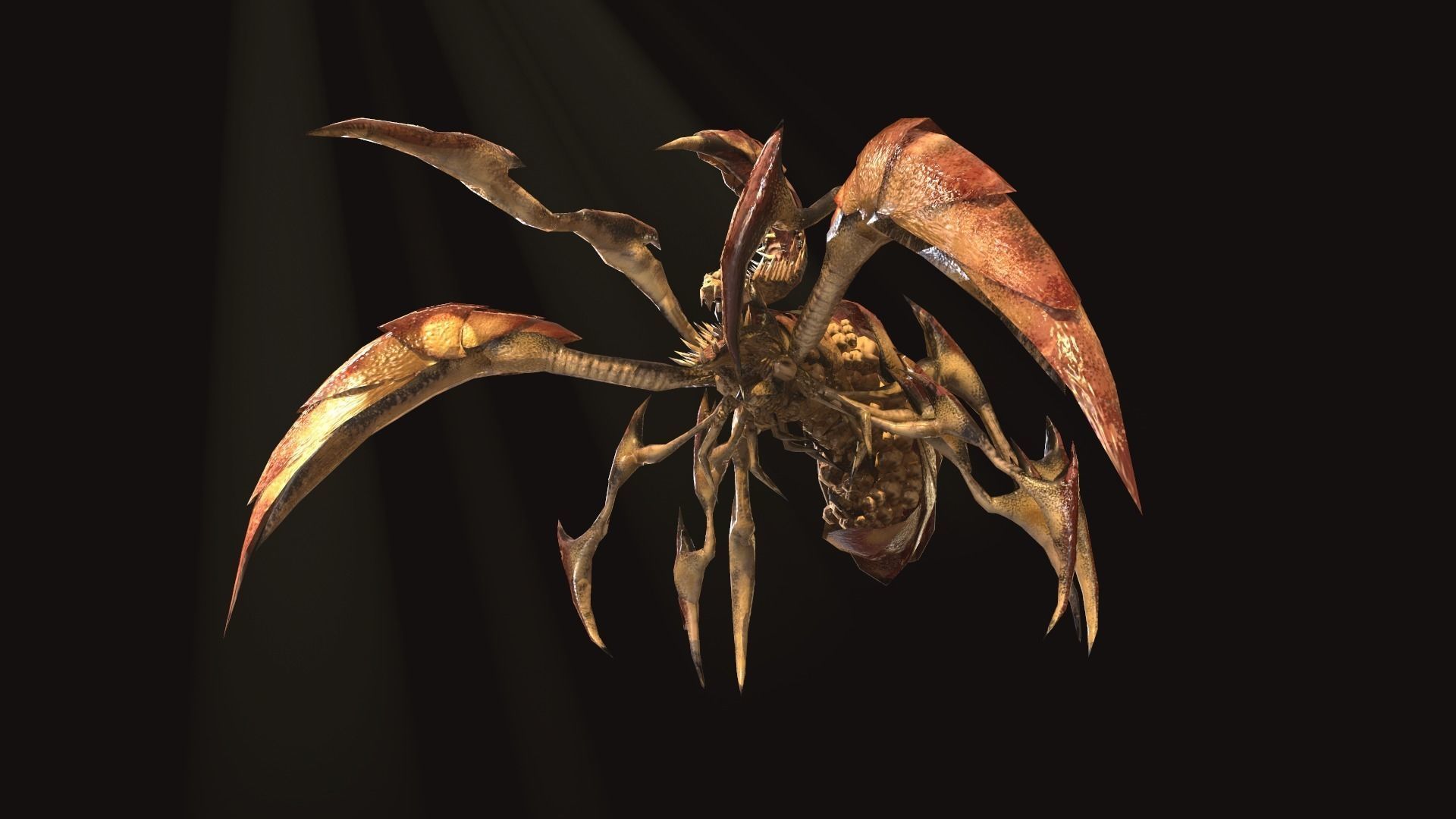 dreadful beetle Low-poly 3D model_2