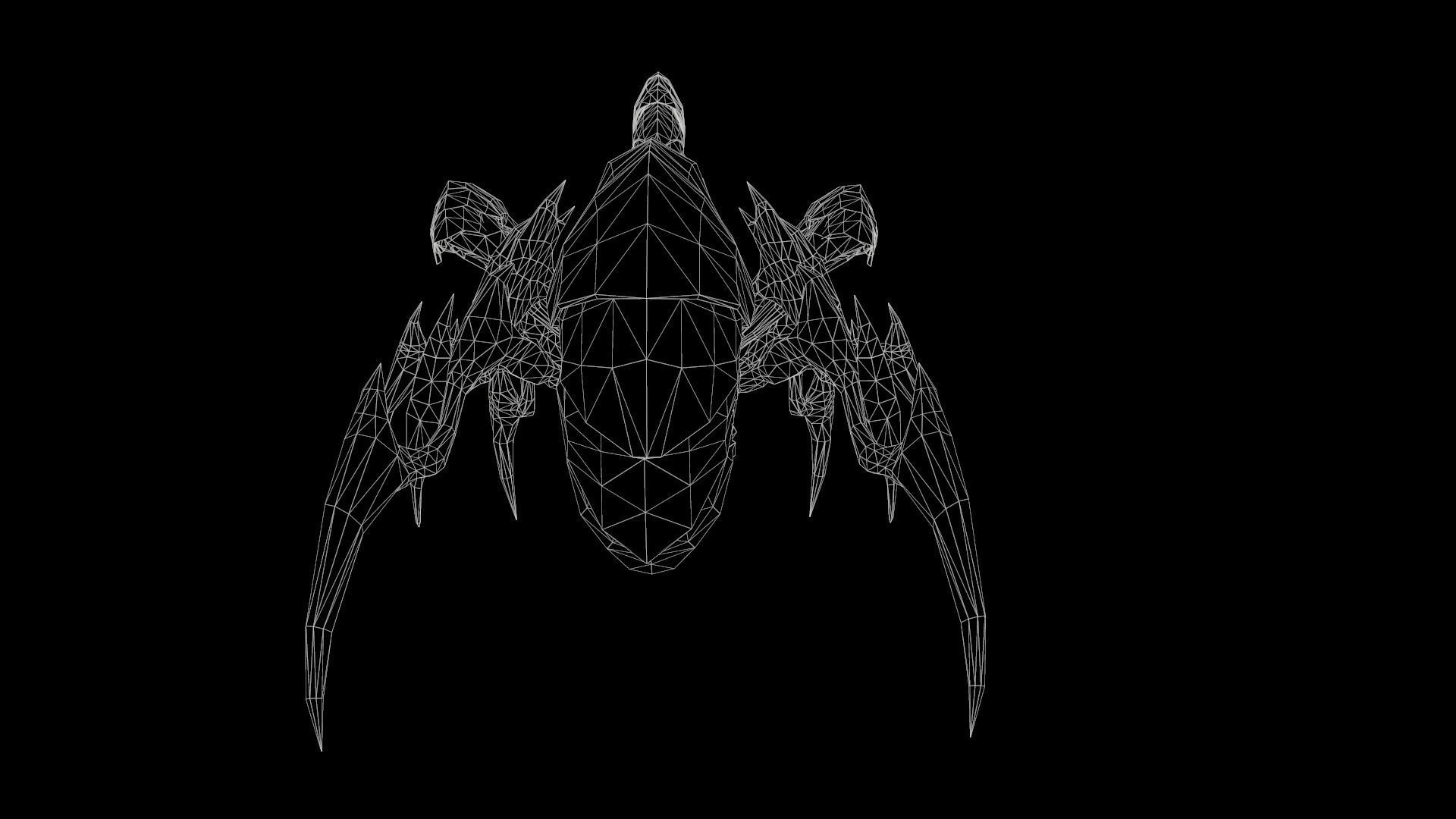 dreadful beetle Low-poly 3D model_9