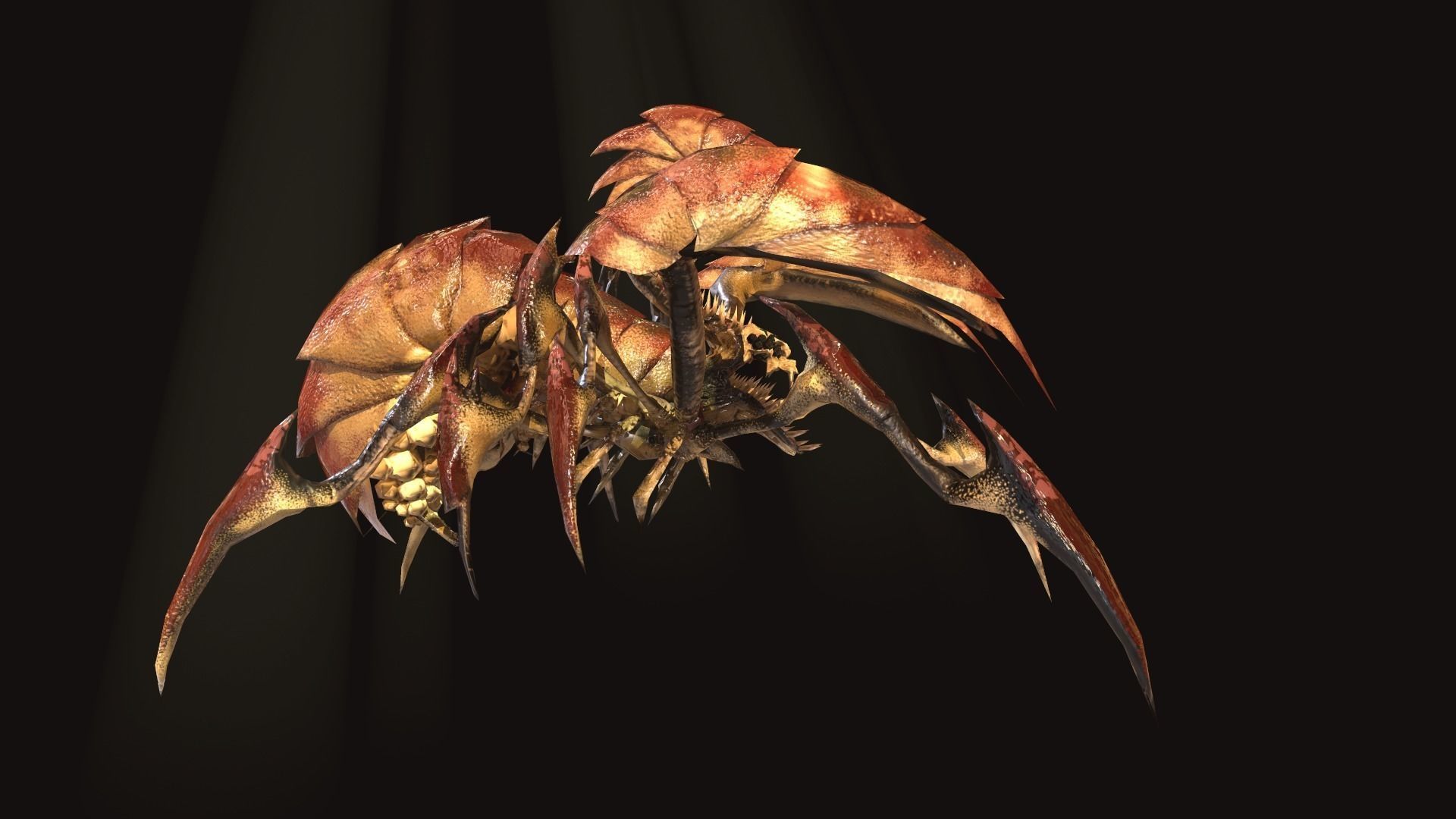 dreadful beetle Low-poly 3D model_6