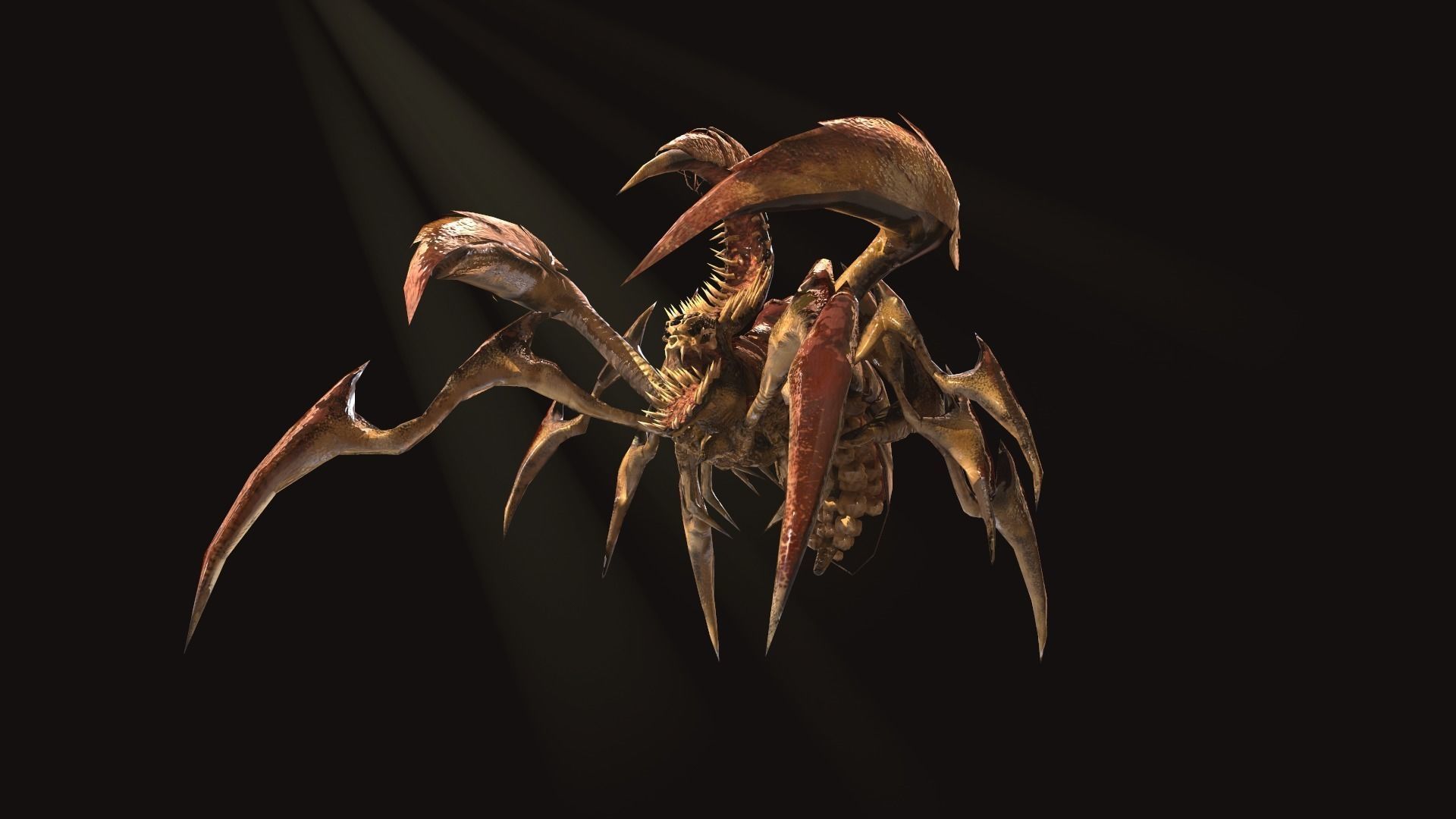 dreadful beetle Low-poly 3D model_3