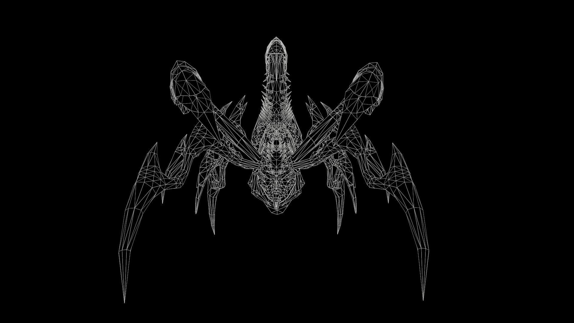 dreadful beetle Low-poly 3D model_7