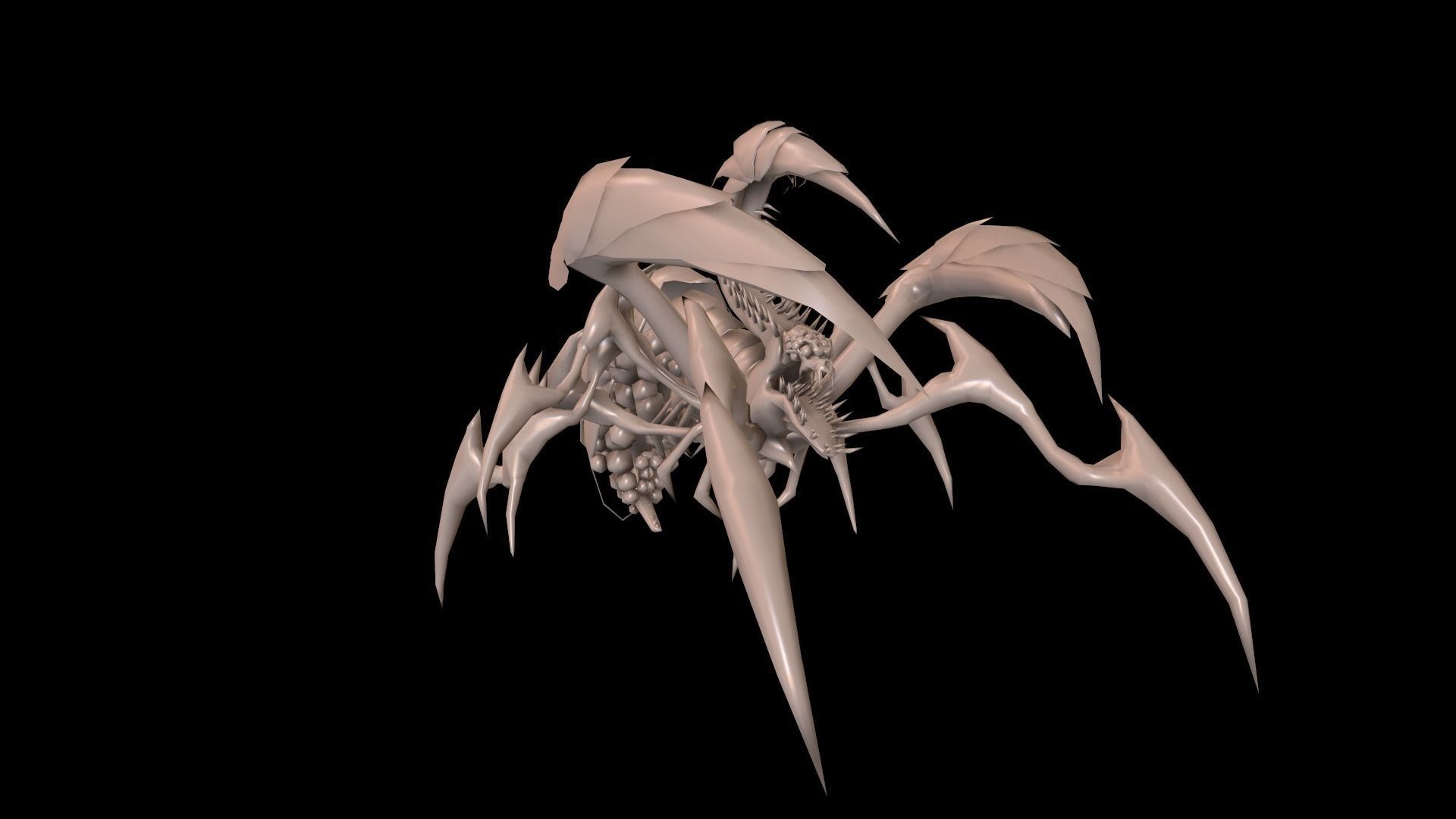 dreadful beetle Low-poly 3D model_12