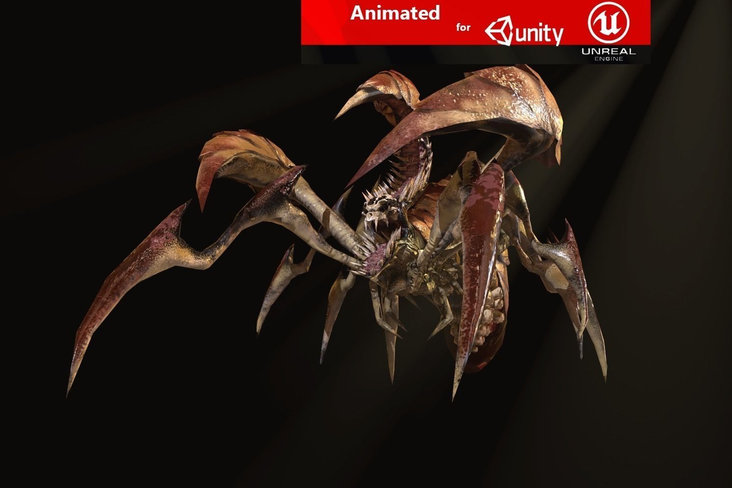 dreadful beetle Low-poly 3D model_0