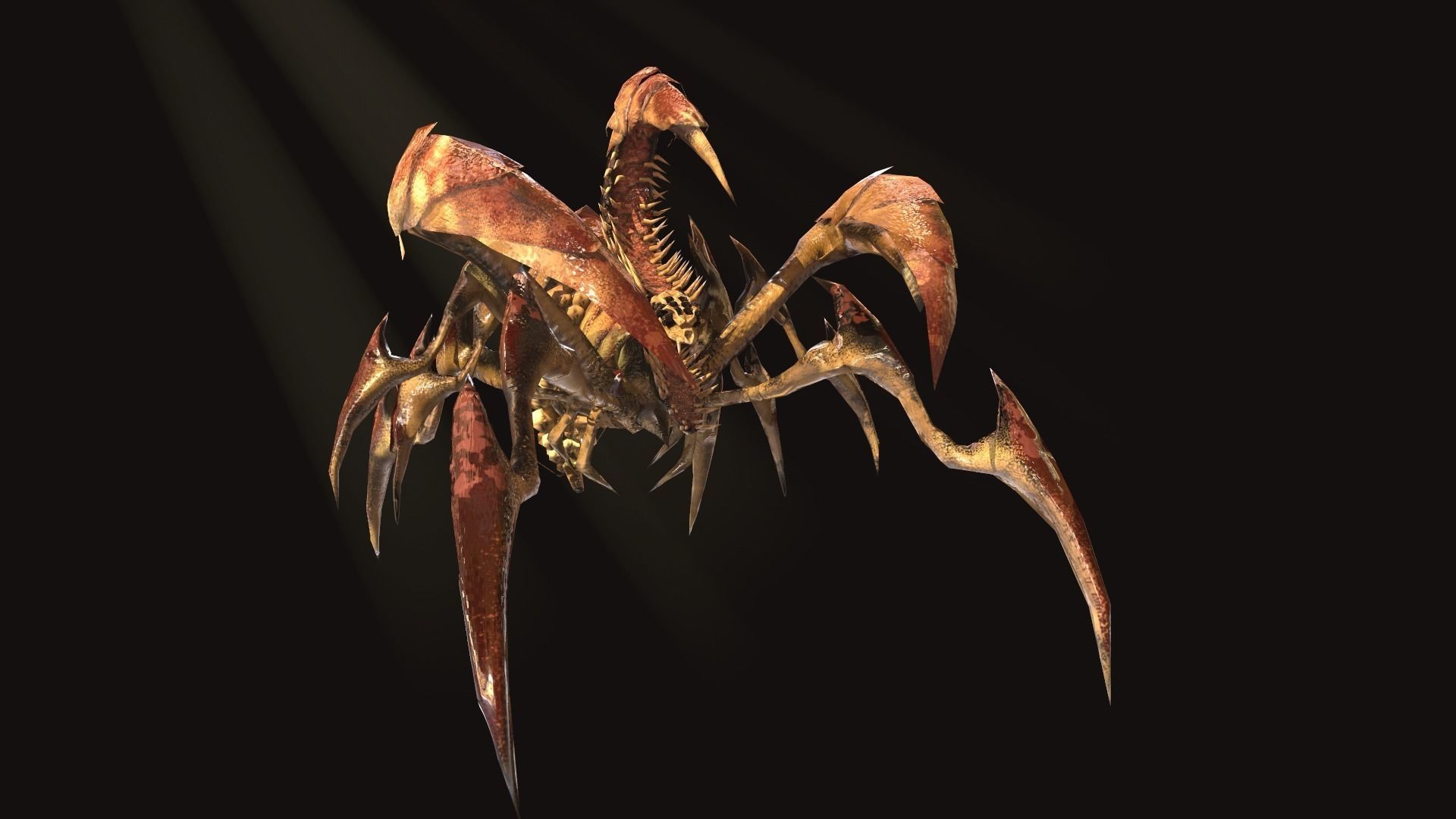 dreadful beetle Low-poly 3D model_5