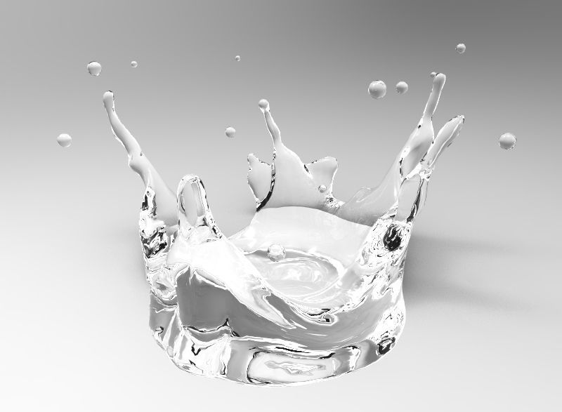 Water Splash Low-poly 3D model_1