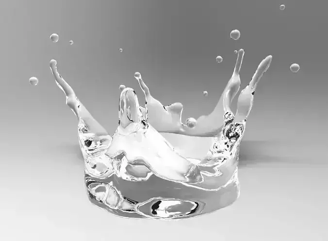 Water Splash Low-poly 3D model