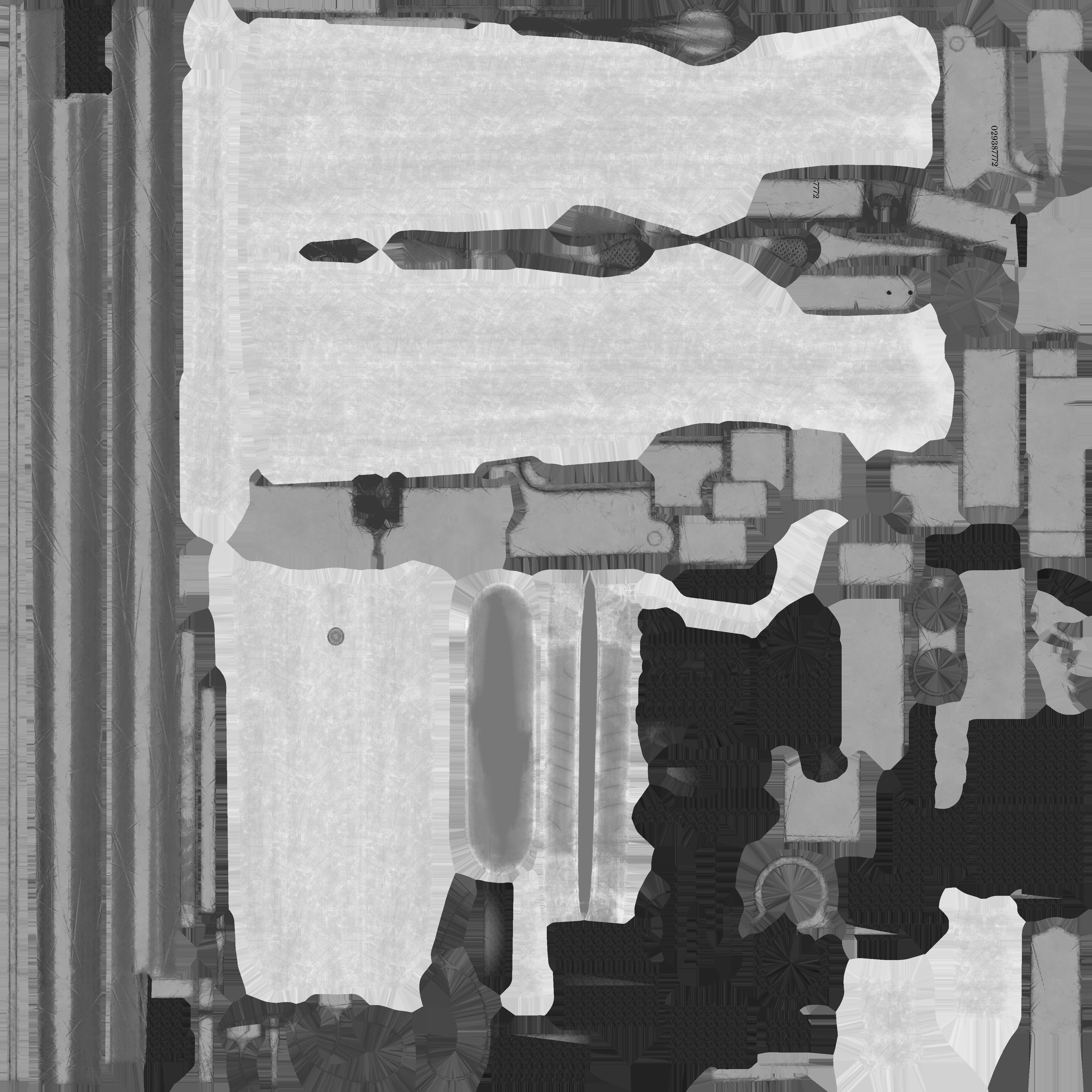 Double-barrel shotgun Low-poly 3D model_8