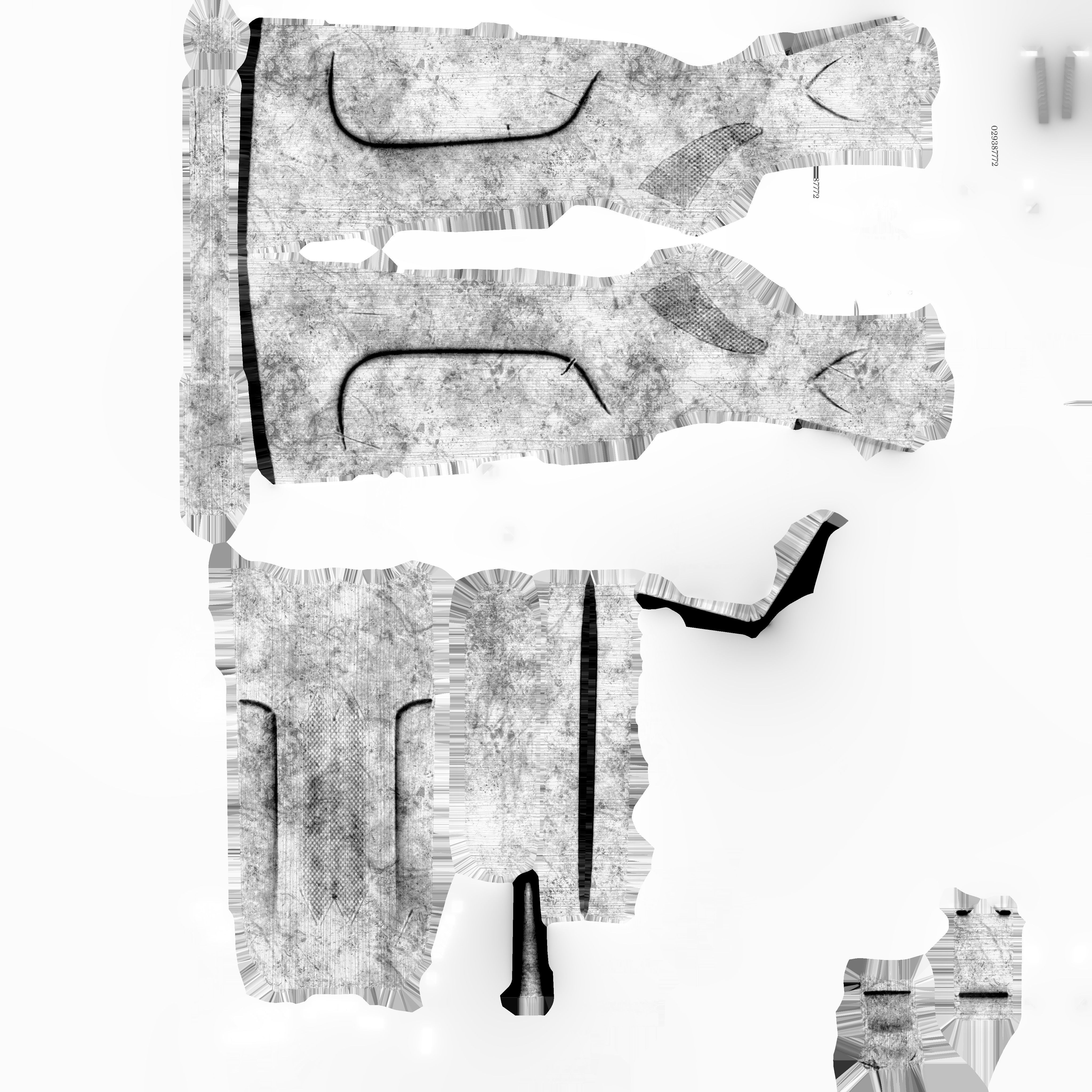 Double-barrel shotgun Low-poly 3D model_10