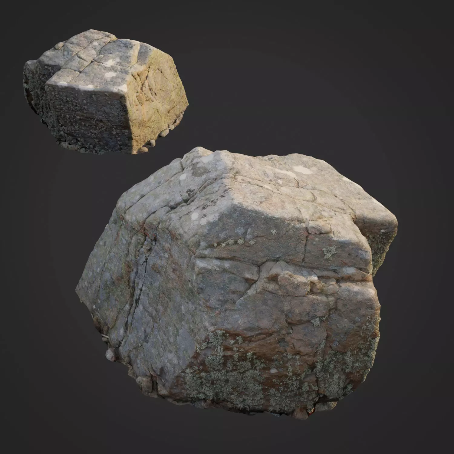 3d scanned nature stone 027 Low-poly 3D model_0
