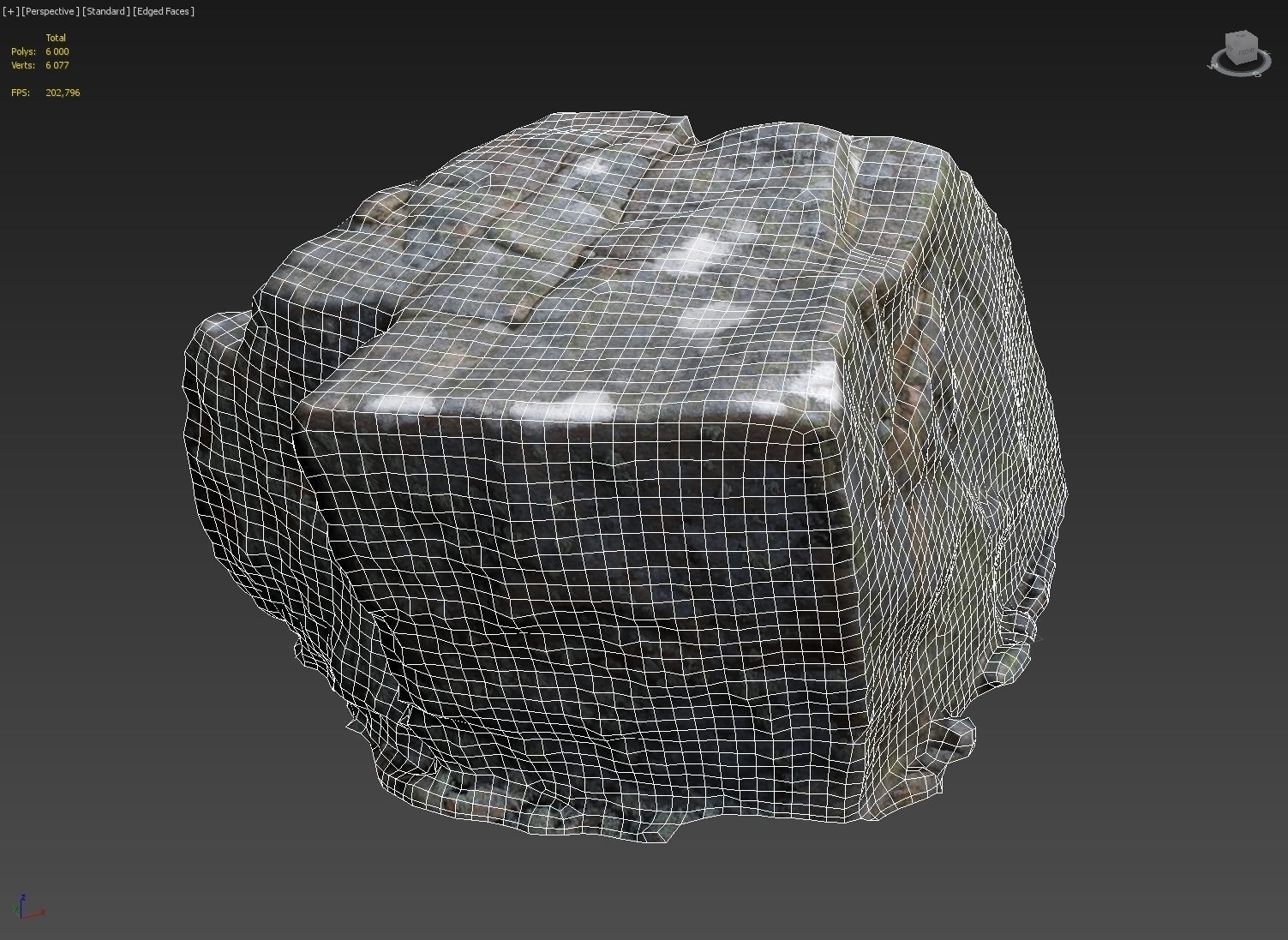3d scanned nature stone 027 Low-poly 3D model_3