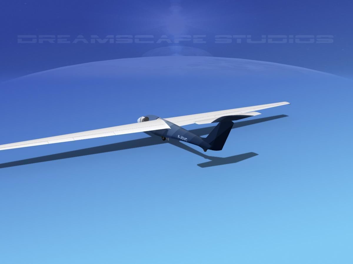 SZD-36 Cobra Glider V03 Low-poly 3D model_7