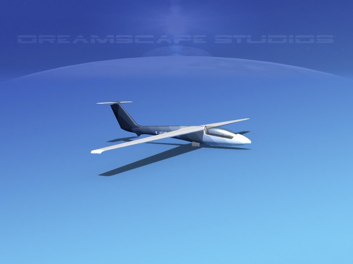 SZD-36 Cobra Glider V03 Low-poly 3D model_3