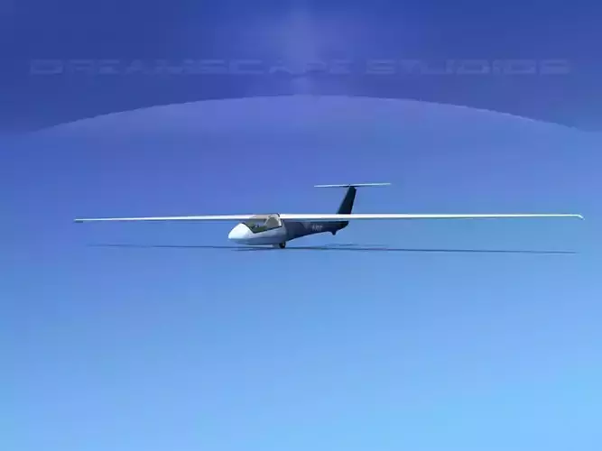 SZD-36 Cobra Glider V03 Low-poly 3D model