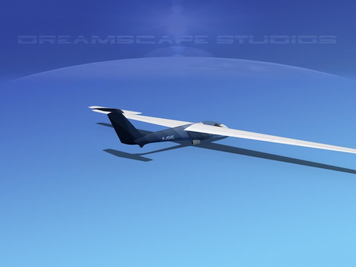 SZD-36 Cobra Glider V03 Low-poly 3D model_5