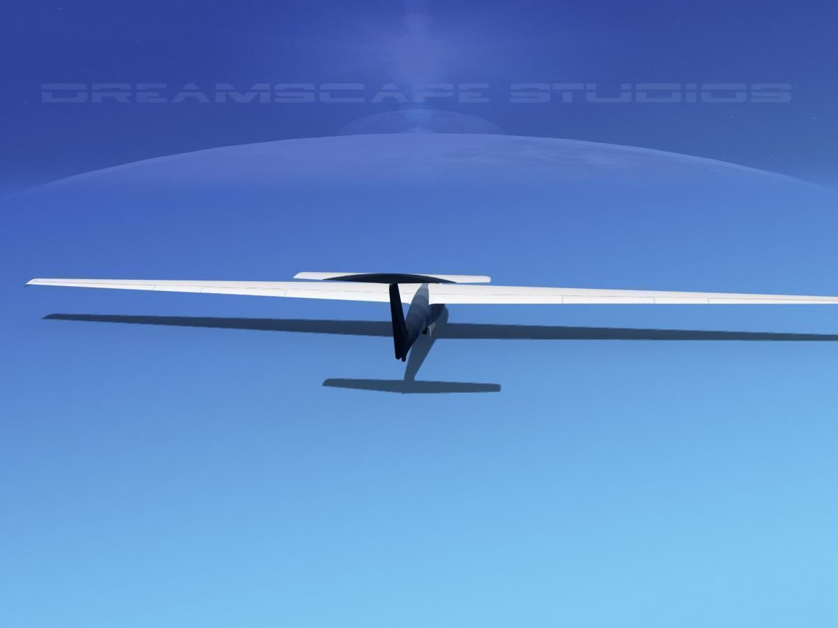 SZD-36 Cobra Glider V03 Low-poly 3D model_6