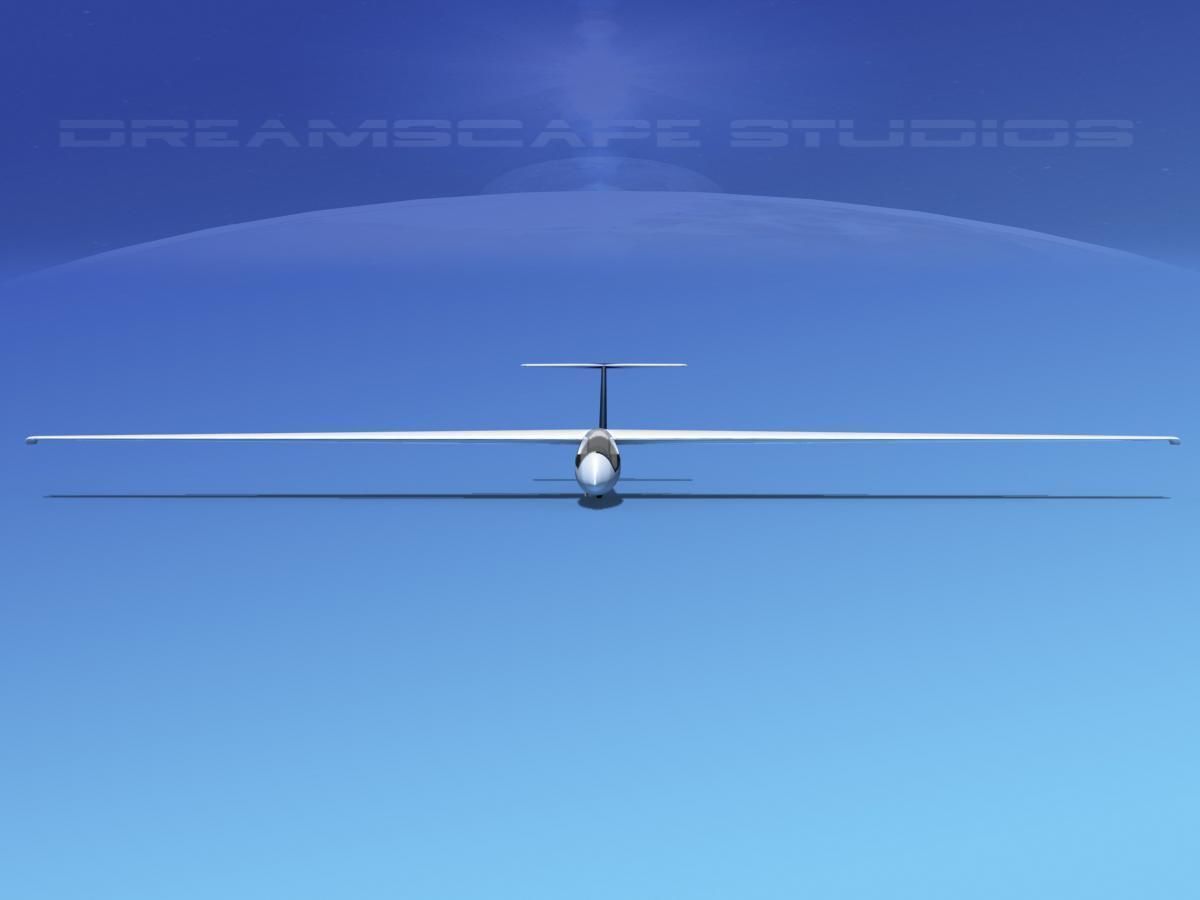 SZD-36 Cobra Glider V03 Low-poly 3D model_1