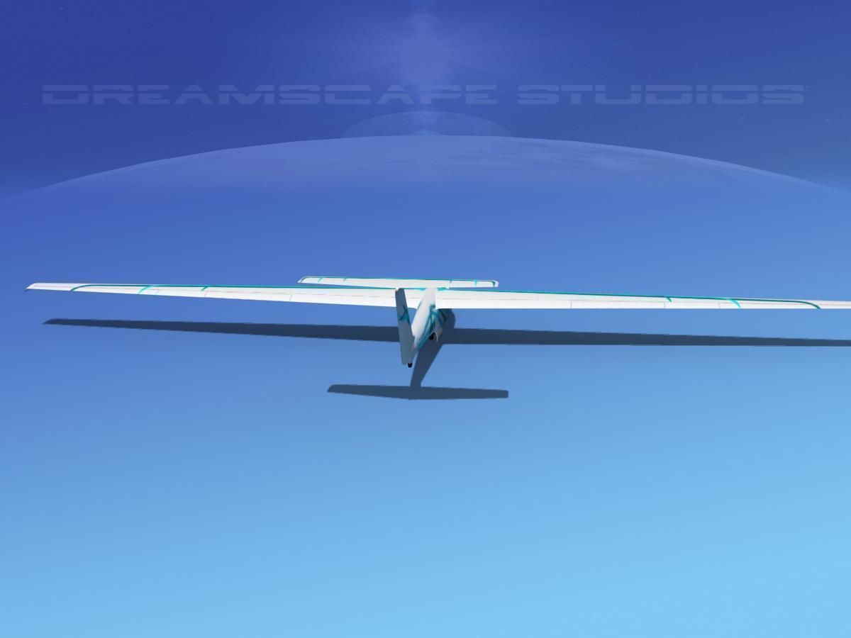 SZD-36 Cobra Glider V04 Low-poly 3D model_6